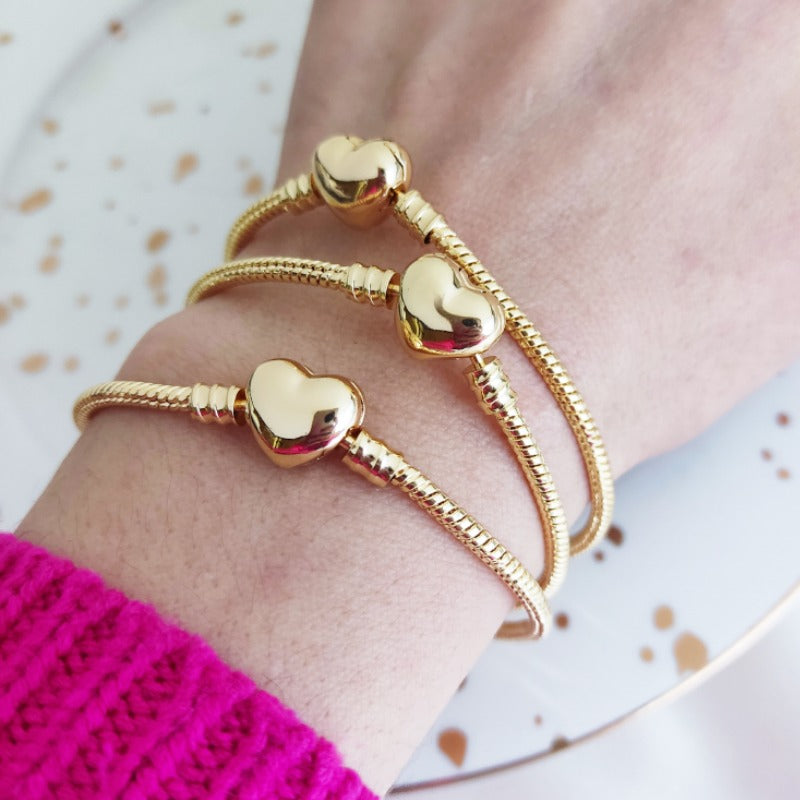 Pulsera estilo Pandora corazón